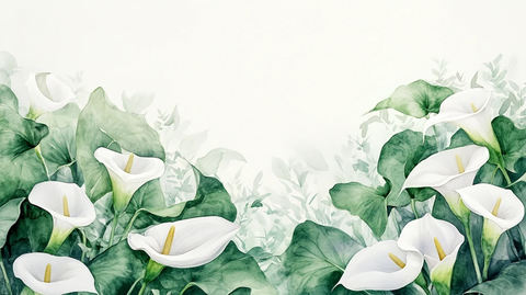 马蹄莲背景墙