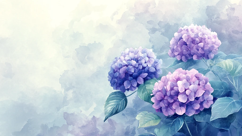 唯美绣球花背景