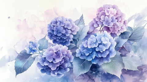 唯美绣球花背景