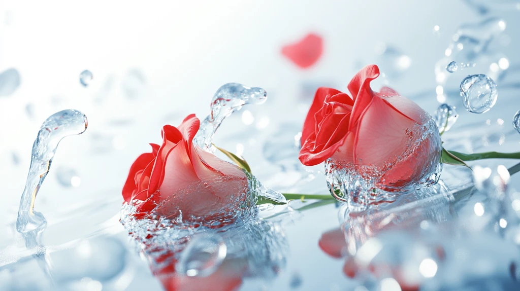 水滴与玫瑰