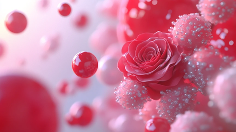玫瑰红少女感梦幻背景