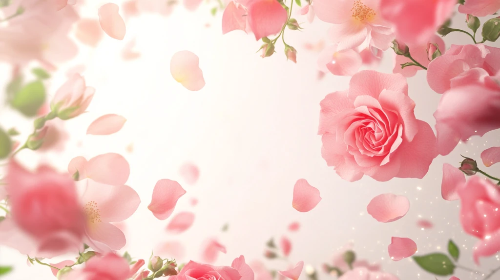 立体玫瑰花藤背景