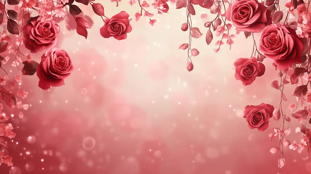 立体玫瑰花藤背景