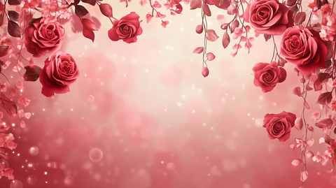 立体玫瑰花藤背景