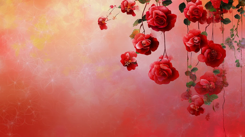 立体玫瑰花藤背景