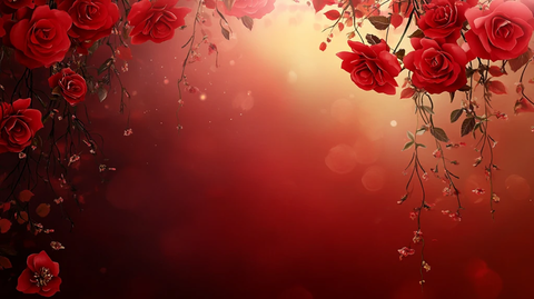 立体玫瑰花藤背景