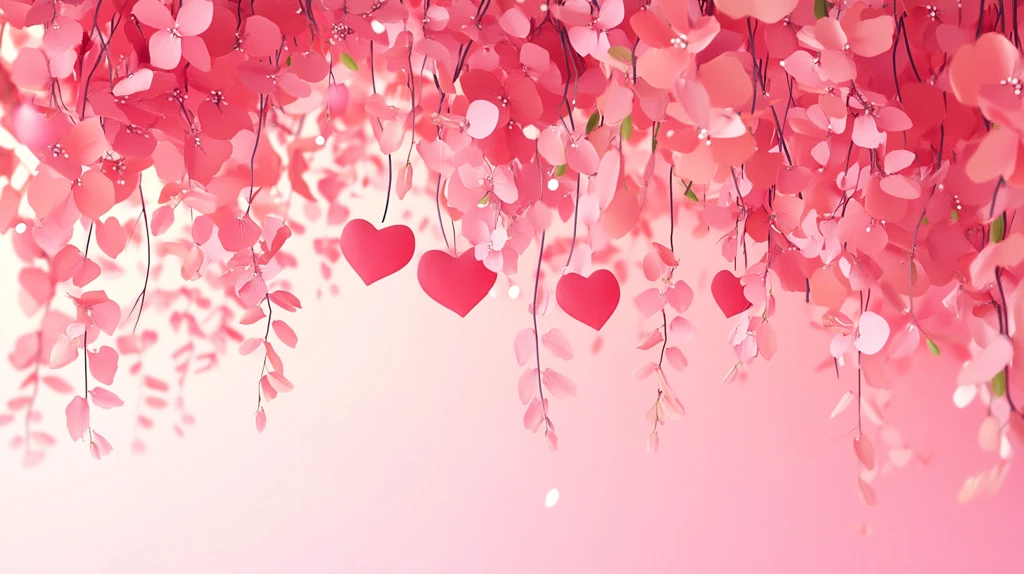 情人节剪纸风插画