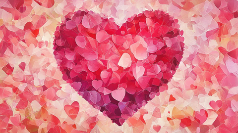 心动浪漫氛围背景