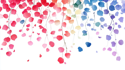 五彩七彩彩色红色喜庆