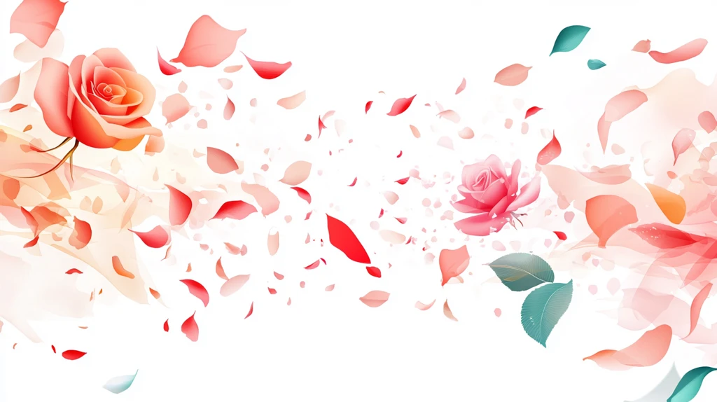 立体玫瑰花藤背景