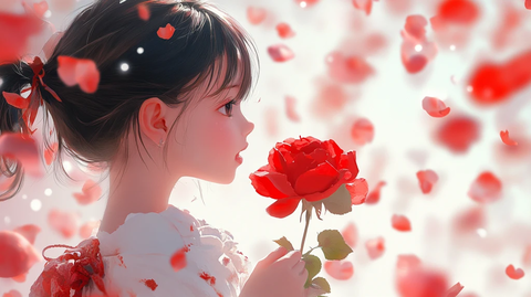 玫瑰花少女
