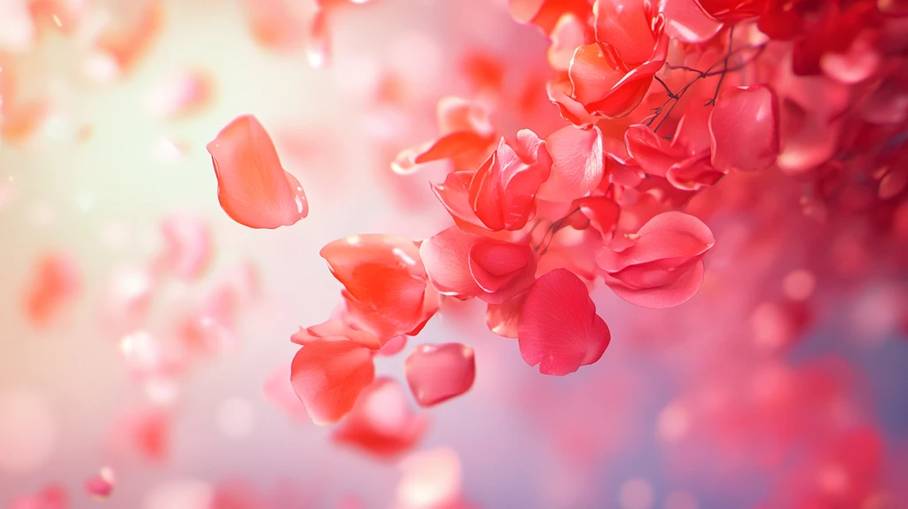 散落的花瓣浪漫唯美