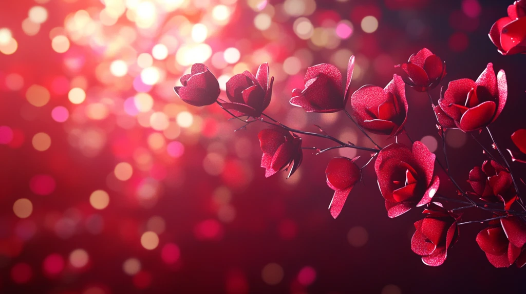 立体玫瑰花藤背景