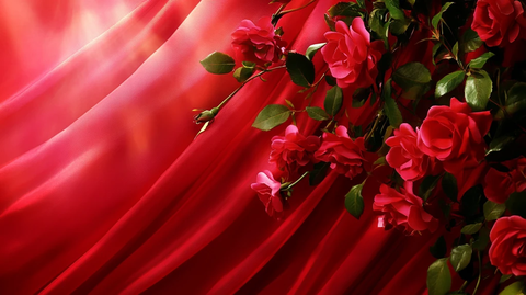 立体玫瑰花藤背景