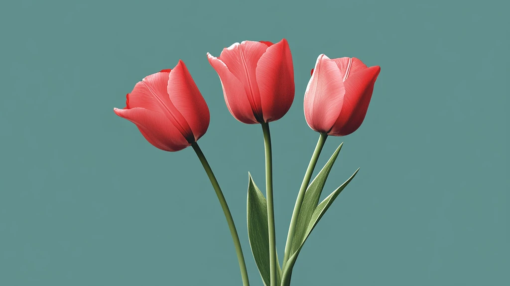 质感郁金香花朵