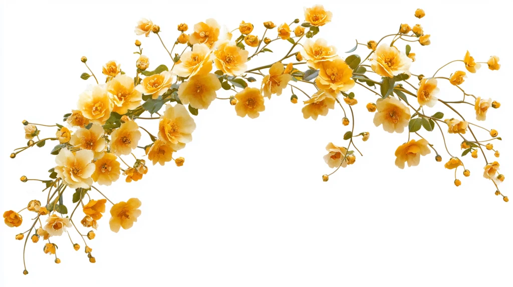 手绘凌霄花插画