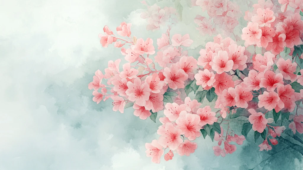 梦幻背景杏花杜鹃花