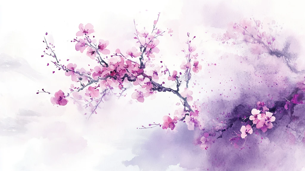 水墨唯美桃花