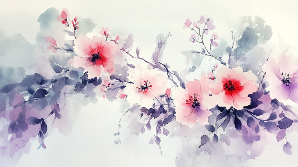 梦幻背景杏花杜鹃花