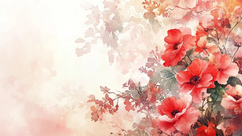 唯美蔷薇水彩荼蘼花