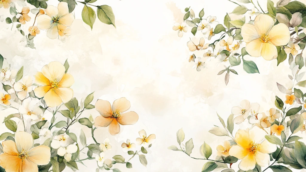 手绘花卉背景墙