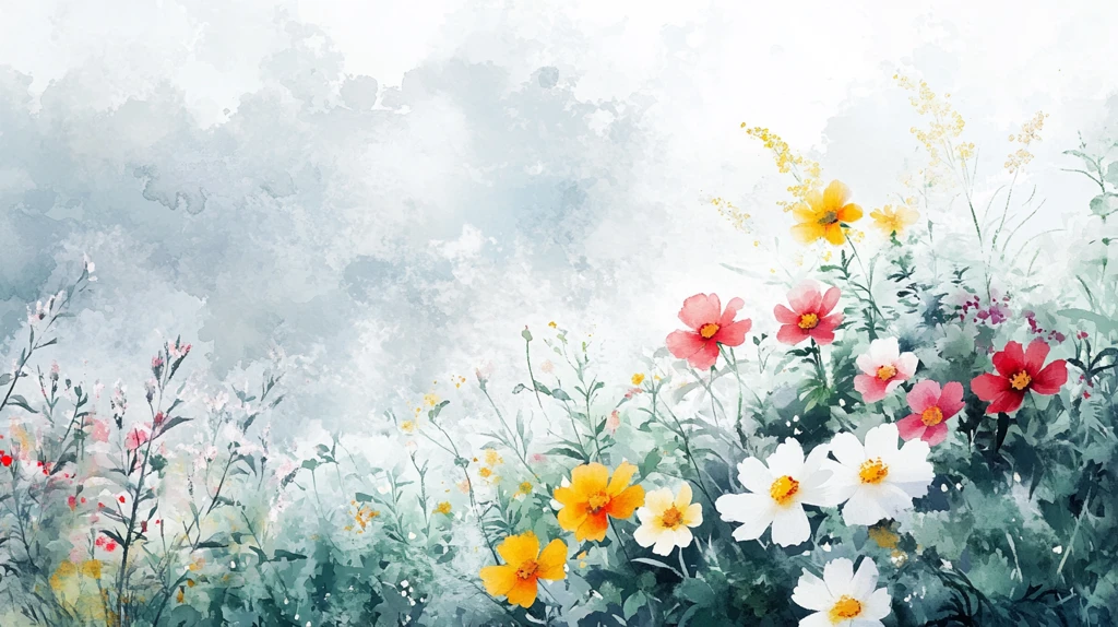 朦胧唯美花草背景