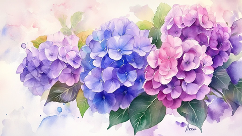 唯美绣球花背景