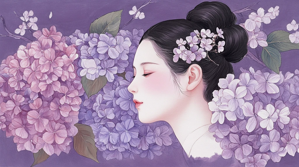 整容整形花季少女插画