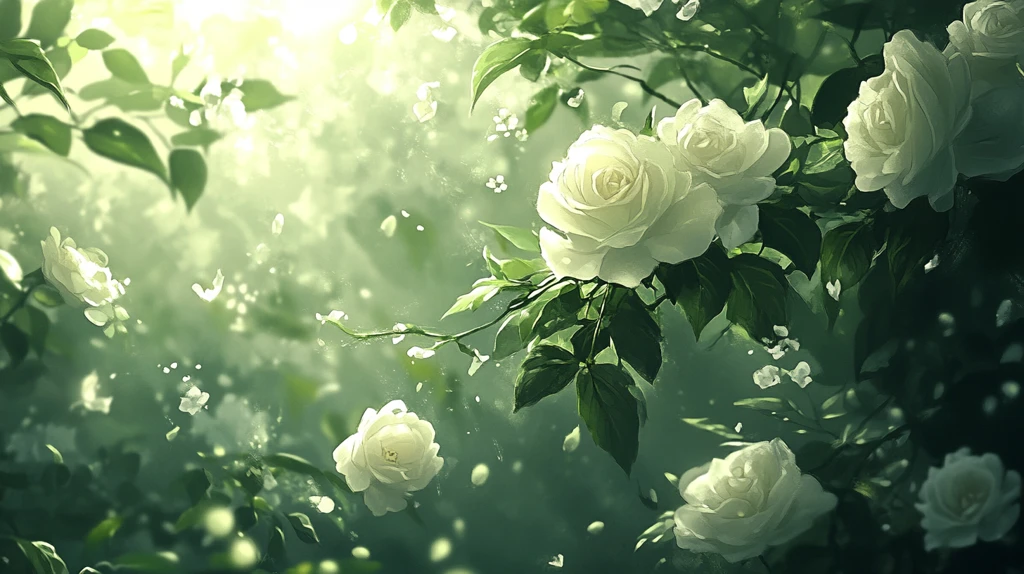 白色蔷薇花背景