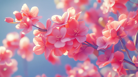 唯美花瓣创意桃花