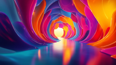 视觉强烈的彩色线条