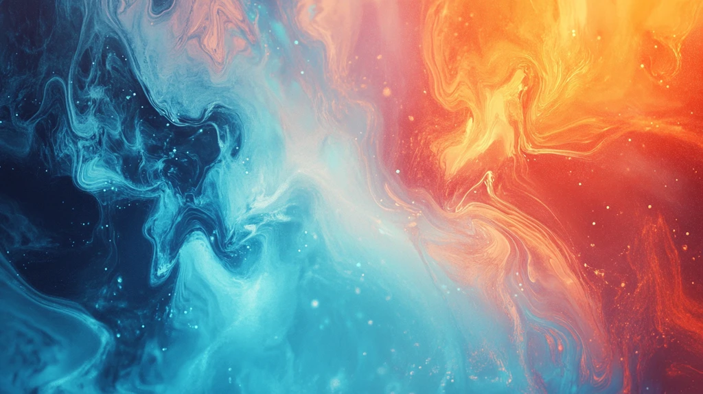 热情橙色静谧蓝色背景