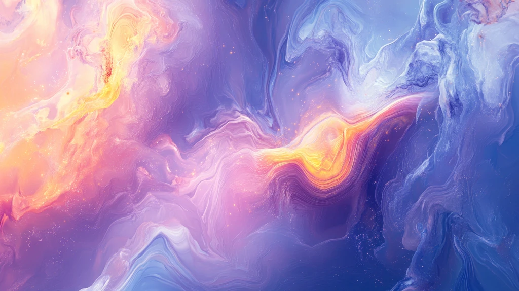 渐变抽象流体装饰画