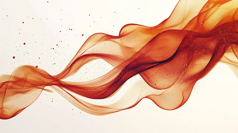 红色动感飘带科技背景