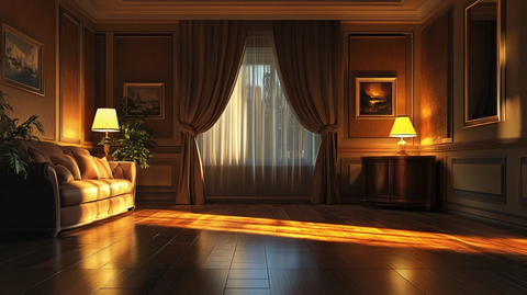 黄色室内暖光太阳光