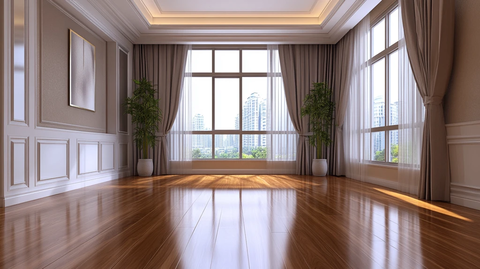 大气客厅落地门窗场景