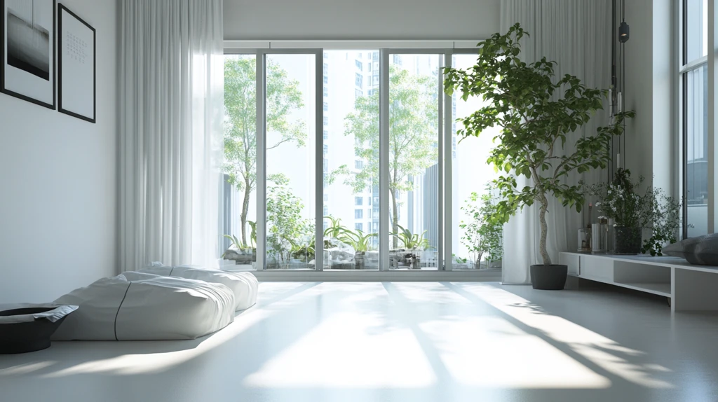 大气客厅落地门窗场景