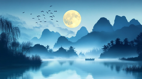月色山水