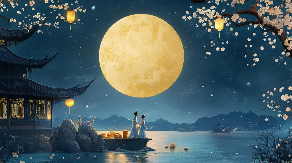 中秋节写真画面