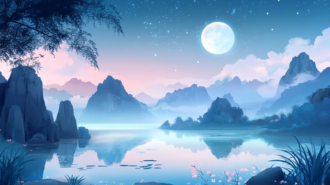 月色山水