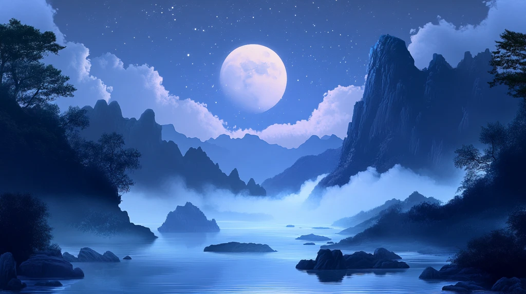 月色山水