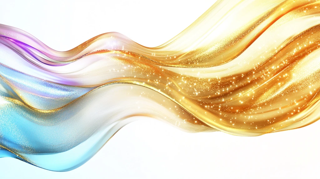 流光渐变金色炫酷飘带