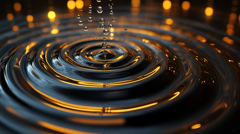 水滴在水面上的波纹