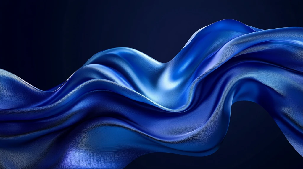 蓝色动感丝绸背景