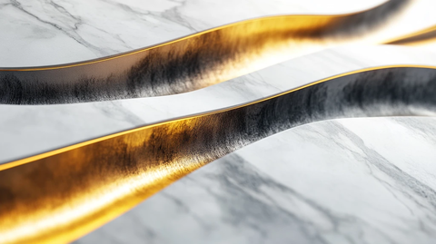 极简金箔石根线条