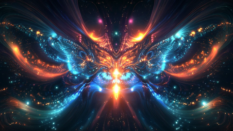 光线翅膀舞台背景海报