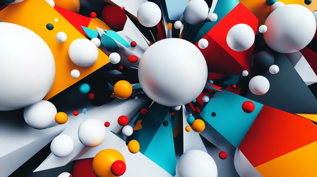 圆球几何装饰画