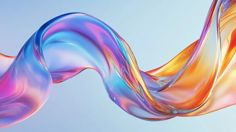 飞舞绚丽彩色丝绸