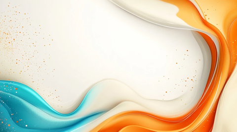 热情橙色静谧蓝色背景