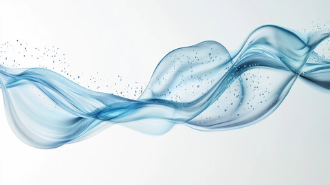 蓝色线条烟雾波浪